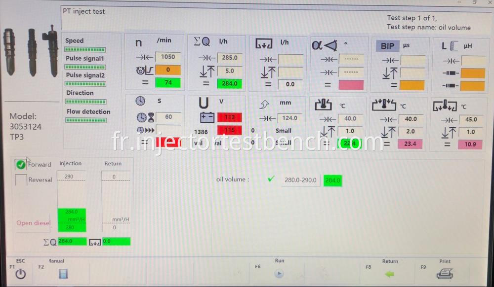 Pt Injector Testing Interface